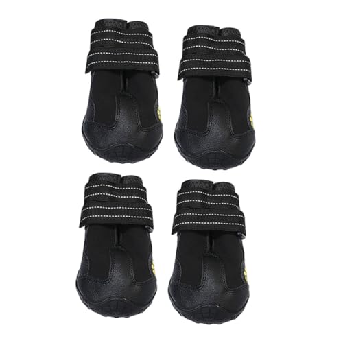 YARNOW 4 Stück Haustierschuhe Für Hunde Schuhhund Hunde Stiefel Hundesocke Welpe Nicht-Schuhe Hundeschuhe Hund Für Pfoten Hundepfote De Perro Verschleißfeste Haustierstiefel Black Stoff von YARNOW