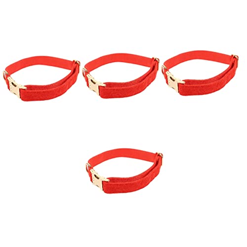 YARNOW 4 Stück Hundehalsband Welpen-Hals-Dekor Halloween-Accessoires rolf zuckowski Weihnachten weinachts Verstellbares Halsband für Haustiere Haustier-Halsdekoration aus Stoff Tuch rot von YARNOW