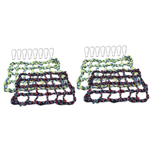YARNOW 4 Stück Kletternetz für Papageien Vogelkäfig-Spielzeug Meerschweinchen Kletternetz vogelkäfig zubehör vogelzubehör für käfig Vogelspielzeug Spielzeuge Vogelschaukeln Vogelseilnetz von YARNOW