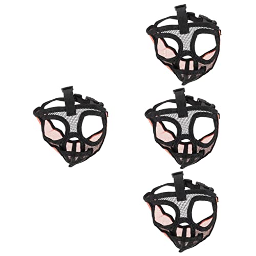 YARNOW 4 Stück Mesh-maulkorb Hundemaulkorb Verhindert Das Kauen Atmungsaktive Maske Anti-Biss-maulkorb Mund Anti-Bell-maulkorb Mesh-Hund Hundemaske Französische Bulldogge Glattes Haar PVC von YARNOW