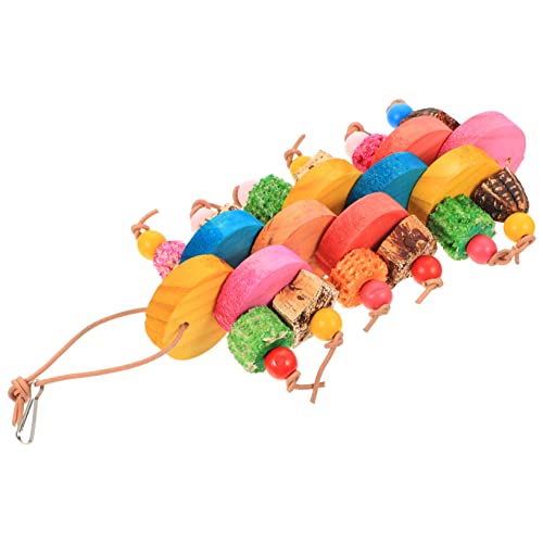 YARNOW 4 Stück Papagei Spielzeug Vogelspielzeug Bird Toys Kauspielzeug für Vogelkäfige Sittichspielzeug Spielset aus Holz Spielzeuge Vogel-Accessoire Papageienspielzeug aufhängen kauen von YARNOW