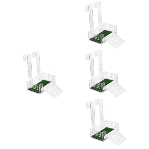 YARNOW 4 Stück Schildkröte Sonnenuntergang Zubehör Für Schildkrötenpanzer Schildkröten-backplattformen Schildkröte Schwimmende Plattform Terrarium Dekor Schildkrötenzubehör Acryl von YARNOW