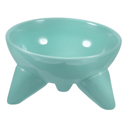 YARNOW 4 Stück Schräge Stativschale Katzennapf mit flachem Gesicht abgewinkelte Katzennäpfe pet Water Bowl pet Supplies cat Bowl Nackenschutznapf für Haustiere Erhöhter Katzennapf Keramik von YARNOW