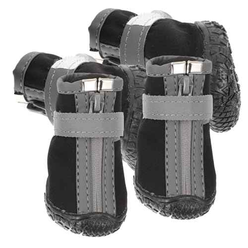 YARNOW 4 Stück Schützende Haustier-Schuhe, Haustier-Regenstiefel, rutschfeste Welpen-Schuhe, Outdoor-Schuhe, Größe 2 von YARNOW