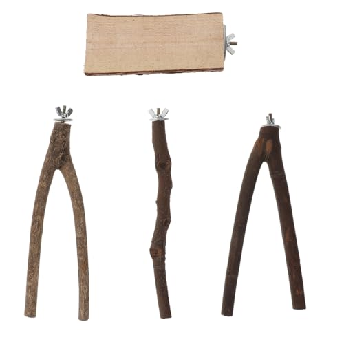 YARNOW Papagei Mittelstücke Sticks 4pcs Vogel Papagei Spielzeug Aktivität Stehen Stange von YARNOW