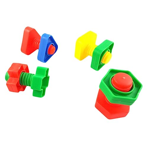 YARNOW Papageien-Spielzeug-Set 4-teilig Kauspielzeug Aus Kunststoff Schraubenform für Papageien Vogel-kauspielzeug Käfig-beißspielzeug Haustierspielzeug Iq-trainingsspielzeug von YARNOW