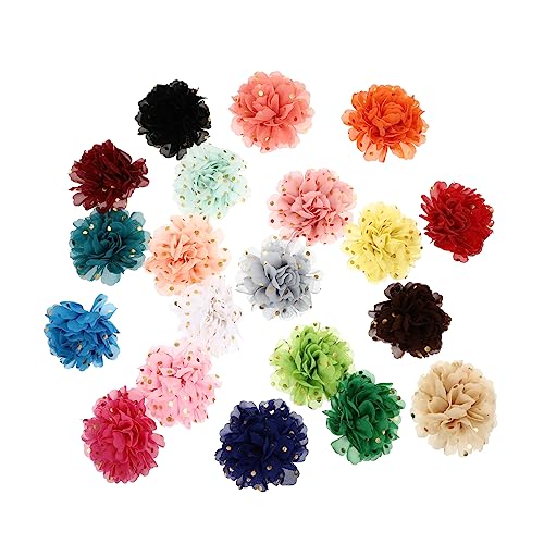 YARNOW 40 STK Zubehör Für Haustierhalsbänder Chiffonblume Für Haustier Pfingstrose Stoffblumen Haustier Krawatten Mehrfarbige Hundehalsbandblumen Hundehalsband Chiffon-Stoff von YARNOW