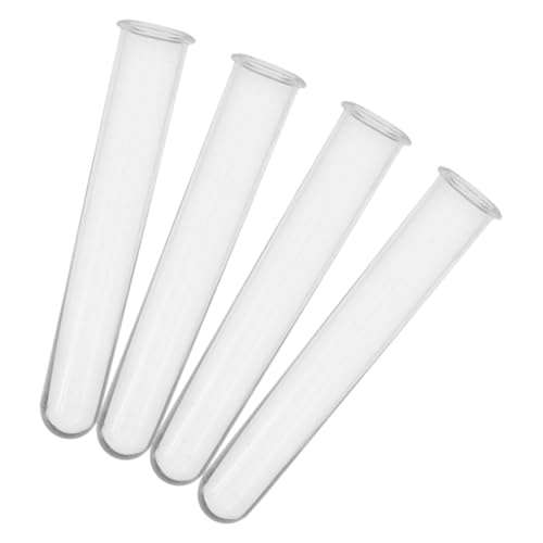 YARNOW 4Pcs Hydroponische Vase Vasen Testrohre Dekoration Stammrohr Kunststoff Flächenrohre Für Frische Blüten Testvase Anordnungsrohr Ausbreitung Vase Transparent von YARNOW