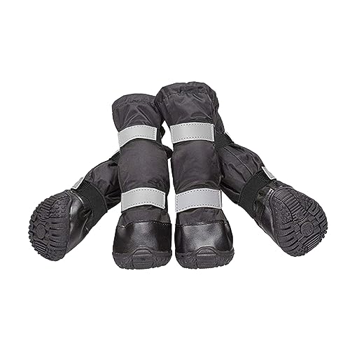 YARNOW 4er Set wasserdichte Hundeschuhe Für Kleine Hunde Anti Rutsch Winterstiefel Größe XS Schützende Pfotenschuhe Für Schnee Und Regen Optimaler Pfotenschutz von YARNOW