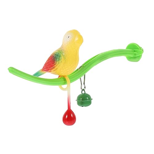 YARNOW 5 Sätze Papageienstangenspielzeug Kleines Vogelspielzeug Vogelbarsch Spielzeug Für Vogelsitzstangen Spielzeuge Vogelspielzeug Für Sittiche Schleifstab Plastik Pfingstrose von YARNOW