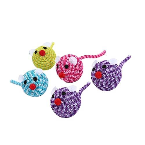 YARNOW 5stücke Katzen-Spielzeug Mit Buntem Mauskopf Und Elastischem Seil Interaktives Und Katzenspielzeug Für Spaß Und Unterhaltung Zufällige Farbe YARNOW 5stücke Katzen-Spielzeug Mit Buntem Mauskopf Und Elastischem Seil Interaktives Und Katzenspielzeug Für Spaß Und Unterhaltung Zufällige Farbe von YARNOW