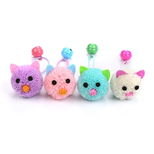 YARNOW Süßes Katzenspielzeug-Set Aus Plüsch Molar Sound Bell Mouse Spielspielzeug für Katzen 5-teilig Zufällige Farbe von YARNOW