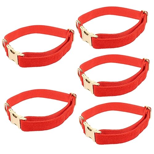 YARNOW 5St Hundehalsband Haustierzubehör Kleines Haustierhalsband Welpen-Krawatten rolf zuckowski Weihnachten weinachts Verstellbares Halsband für Haustiere Haustier Krawatten Tuch rot von YARNOW