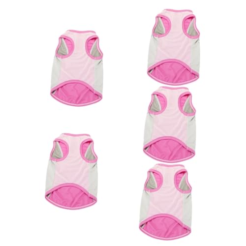 YARNOW 5St Kühlweste für Haustiere kleine hundekleidung Bequeme Welpenweste Sommerdeko Muskelshirt Tanktops dekorative Kühlweste modische Haustierweste draussen Sommerkleid Polyester Rosa von YARNOW