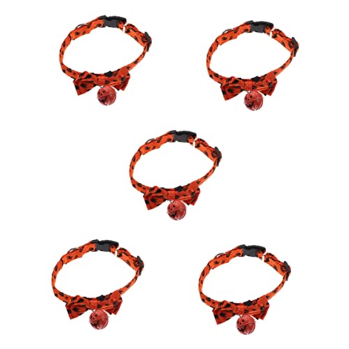 YARNOW 5st Halloween-Kragen Haustierhalsband Für Halloween Kleines Hundehalsband Halloween-kätzchen Halloween-hundehalsband Abbrechbares Katzenhalsband Hündin Dekorative Katze Polyester von YARNOW