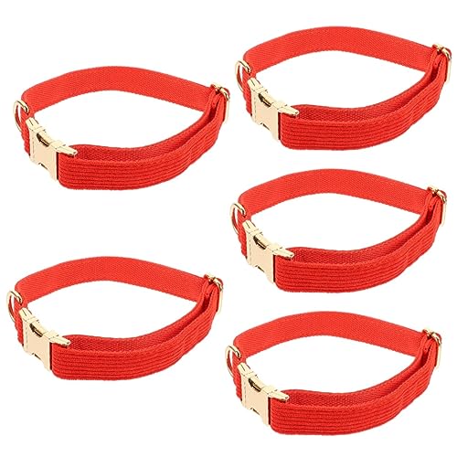 YARNOW 5st Hundehalsband Für Hunde Halskreis des Hundes Trendiges Dekor Halskreis Für Haustiere Haustierhalsband Für Hund Welpen Outdoor-zubehör Rot Tuch von YARNOW