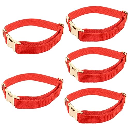 YARNOW 5st Hundehalsband Hund Halsbekleidung Welpenhalsband Für Haustiere Haustierhalsband Aus Stoff Einfache Halsketten Halloween-Accessoires Haustier Dekor Rot Tuch von YARNOW