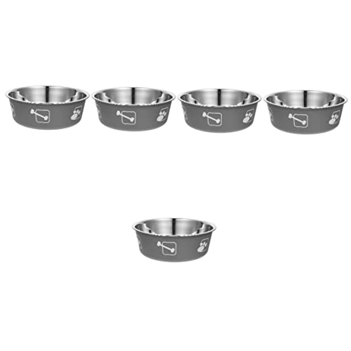 YARNOW 5St hundenapf Edelstahl edelstahlschüsseln Stainless Steel Bowl Welpennapf Hundenapf für große Hunde Futternapf für Hunde Hund wasserbehälter Behälter für Hundefutter Haustier von YARNOW