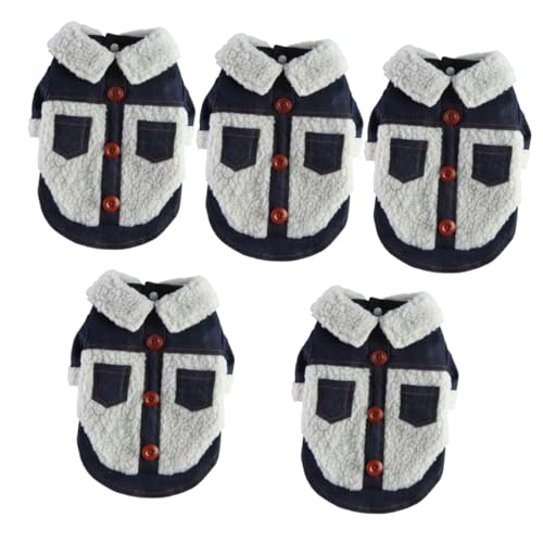 YARNOW 5st Kleidung Für Haustiere Dekorationszubehör Für Haustiere Haustier Wintermantel Winterliches Hundeoutfit Hundemäntel Winter-welpen-Jeans Winterjacken Für Hunde Beige Polyester von YARNOW