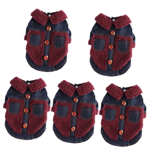 YARNOW 5st Kleidung Für Haustiere Hundepullover Für Große Hunde Kleiner Hund Wintermantel Winterjacken Für Hunde Warmes Welpenkostü Warmer Mantelanzug Für Haustiere Hundemäntel Polyester von YARNOW