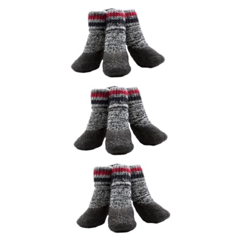 YARNOW 6 Paare Haustiersocken Socken Für Katzen Hund Zylinder Slip-hundesocken Welpenschuhe Für Kleine Hunde Bodenschoner Weihnachtssocken Haustier Winter Nicht Haustier Socken Verdicken von YARNOW