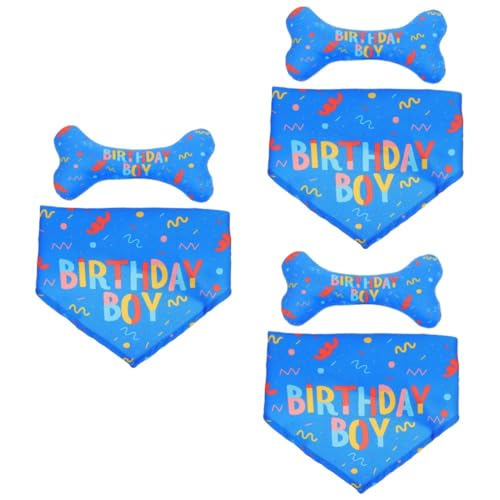 YARNOW 6 STK Haustier Geburtstag Anzug Mädchen Spielzeug Welpen-Bandanas Hund Für Große Hunde Haustierzähne Kauspielzeug Für Hunde Dogman-Spielzeug Mädchen Schal Stoff Dreieck Hündchen von YARNOW