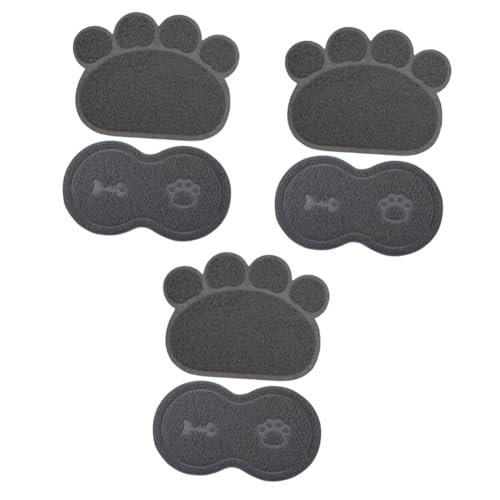 YARNOW 6 STK Haustiermatte Hundematte Zum Essen Katzenfuttermatte Trinknapfauflage Für Haustiere Hundefuttermatten Für Fußböden Hundenapf Matte Katzen Und Hunde Katze Frisst PVC von YARNOW