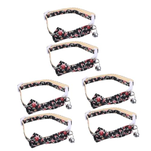 YARNOW 6 STK Katzenhalsband Welpenhalsband Glockenkragen mit Fliege Kätzchenhalsband Katzenhalsbänder Katze Krawatte schmücken Zubehör x3 Polyester-Nylon von YARNOW