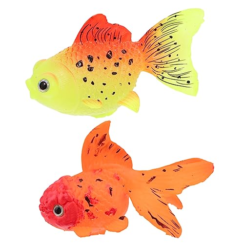 YARNOW 6 STK Künstlicher Gefälschte Schwimmende Fische Aquarium-dekor Mariposas Decorativas Tischdekoration Leuchtender Hausfisch Kieselgel Kind Ornamente von YARNOW