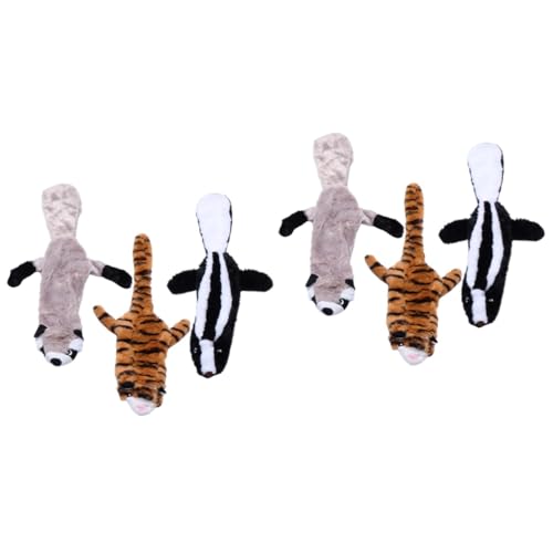 YARNOW 6 STK Plüsch Backenzahn Spielzeug plüschtiere Plush Toy Interaktives quietschendes Hundespielzeug Haustier Spielzeuge Spielzeug zum Zähneknirschen für Hunde Plüsch-Kauspielzeug von YARNOW