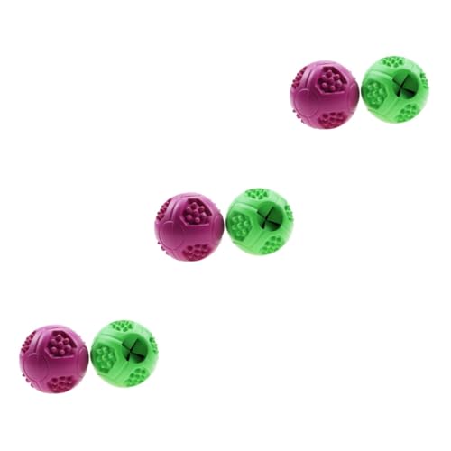 YARNOW 6 STK Gummiball interaktives Spielzeug Safety pet Dogs Toys safebed Haustier Hundespielzeug Spielzeuge undichtes Lebensmittelspielzeug Hund leckt Futter Spielzeug kauen Kugel fehlt von YARNOW