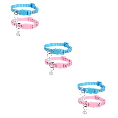 YARNOW 6 Stück Halsband Katzenhalsband Katzenhalsband Zierband Katzenglocke Halsband Kätzchenhalskette Kätzchenhalstuch Katzenhalstuch Reflektierendes Hundeband Katzendekor von YARNOW