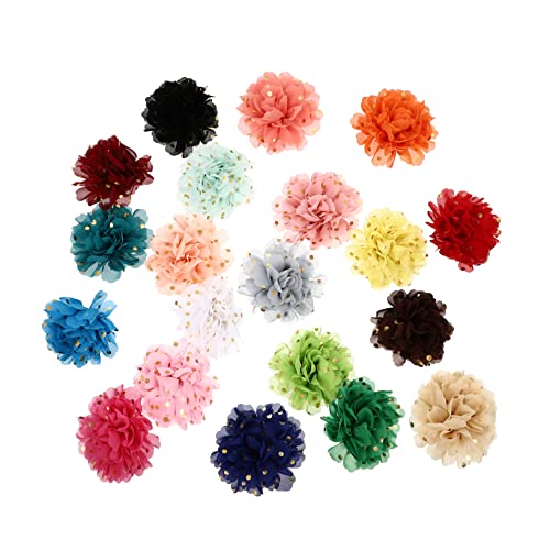 YARNOW 60 STK Zubehör für Haustierhalsbänder Katzenhalsband Blumen schöne Chiffonblume pet Supplies pet Grooming Haustierhalsband Blumen farbige Haustierchiffonblume Chiffon-Stoff von YARNOW