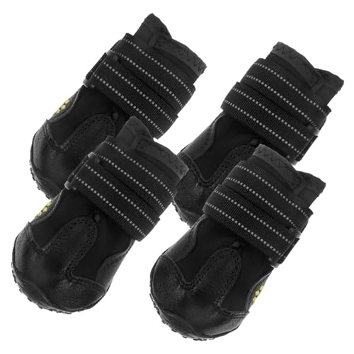 YARNOW 8 STK Haustier-Hundeschuhe Haustierschuhe Laufschuhe für Hunde Winterschuhe für Hunde Dog Shoes Stiefel für Haustierhunde Haustier Hundeschuhe Winter Kleiner Hund Schwarze Schuhe von YARNOW