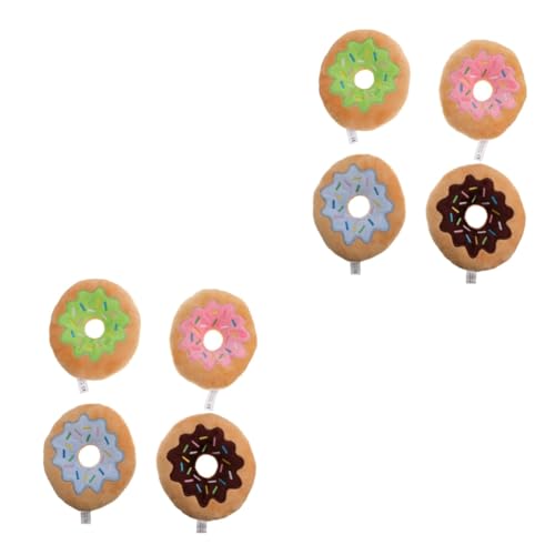 YARNOW 8 STK Plüschtiere Für Haustiere Quietschendes Donut-hundespielzeug Beißspielzeug Für Hunde Squeeze Sound Haustierspielzeug Plüsch-Donut-Spielzeug Kauen Krapfen Pp Baumwolle 15c von YARNOW