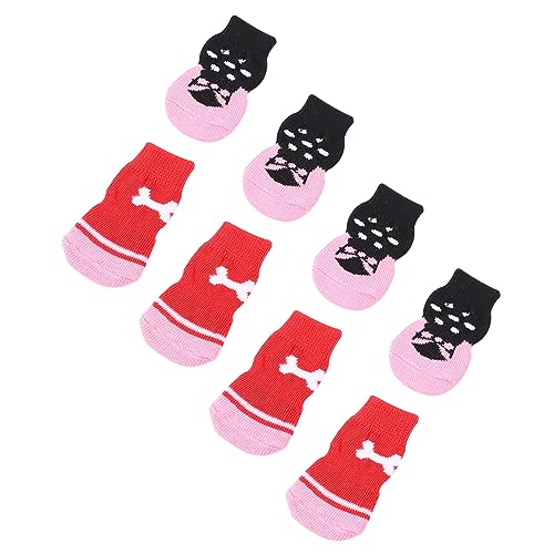 YARNOW 8St Haustier socken Anti-Hunde-Socken warme Socken Haustierzubehör Hund nicht hundesocken dog socks weihnachtlicher Pfotenschutz Hundeschuhe Weihnachten Haustierschuhe Stricken von YARNOW