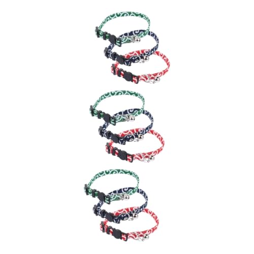 YARNOW 9 STK Haustierhalsband Halsband Mit Katzenhalskette Dekoratives Hundehalsband Kleines Welpenhalsband Halsband Für Welpen Kätzchen-Kragen Verstellbarer Kragen Krawatte Seil Nylon von YARNOW