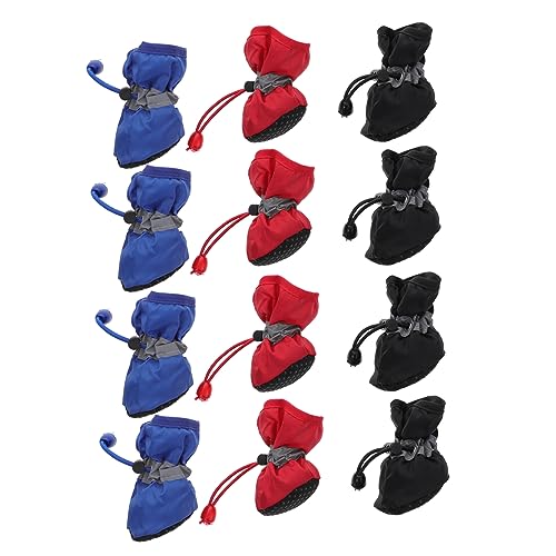 YARNOW Hundestiefel Mit Befestigung 9 Sets Haustier Hundestiefel Regenstiefel Haustierstiefel Regenschuhe Hundepfotenabdeckungen Welpen Regenstiefel Verdickte Hundeschuhe wasserdichte Haustierschuhe von YARNOW