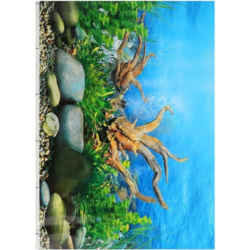 YARNOW Aquarium-Hintergrund Wanddekoration für Fischbecken Bausatz Futterspender wasserpflanzen Aquarium Flussbett Aquarium Dekoration Aufkleber Aquarienverzierung Aquariumzubehör Vinyl von YARNOW