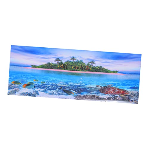 YARNOW Aquarium-Hintergrundaufkleber durchsichtiges Tank digitaler Beschützer Trendy Schwarze Dekoration Tür unterwasserwelt Aquarium Poster Aquarium Kulisse Aquarienhintergrund von YARNOW