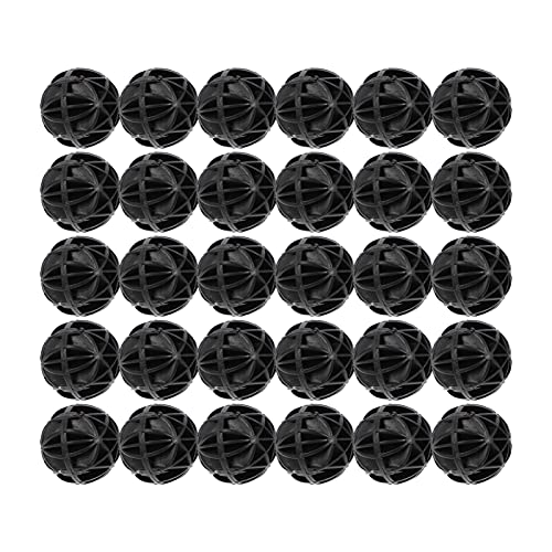 YARNOW Bälle 150Pcs Aquarium Balls Aquarium Biologische Filtration Kugeln Aquarium Aquarium Filter Media Teich Media Filter B?lle mit Media Taschen (Schwarz) Korallen Dekoration von YARNOW