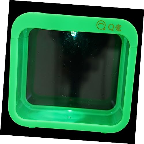 YARNOW Betta-Box Desktop-Aquarium-kit Fischglas Pflanzen-kit Futterkasten Für Goldfische Mini-Betta-Becken Mini-Aquarium Fischbecken Mit Licht Hydroponik-kit Reptilienbecken Plastik Green von YARNOW