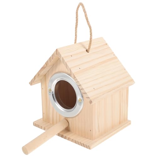 YARNOW Box Vogel Terrarium Vogelhäuser Für Draußen Sittich Käfig Träger Garten Vogelhaus Haustier Vogelkäfig Nest Wildvogel Sittich Zuchthaus Kits Vögel Sittich Zubehör Aus Holz von YARNOW