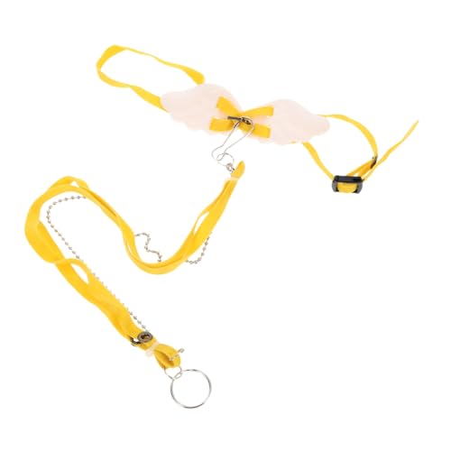 YARNOW Eidechsenleine Bartagame Laufleine Reptiliengeschirrleine Reptilien-eidechsenseil Outdoor-eidechsenband Leine Geschirr Zugband Für Reptilien Gecko-kostüm Yellow Polyester von YARNOW