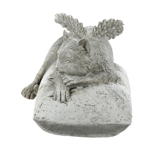 YARNOW Engel Katze Ornamente Katzengrab Statue Engelsstatue-Skulptur Katzen-Gedenk-Engel Engelskatzenfiguren katzenangel Katzen Angel Gartenverzierung aus Harz Katzenengel aus Kunstharz von YARNOW