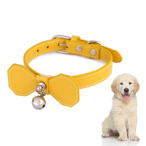 YARNOW Glockenhalsband für Hunde Blumenhalsband für Hunde Hundehalsbänder Bogen Rassen Welpe hundekragen hundehalstuch Haustier Hundehalsband Katzenhalsband mit Schleife Yellow von YARNOW