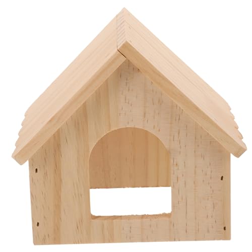 YARNOW Hamsterhütte Aus Holz Hamster Ruhehaus Für Kleintiere Rattenversteck Mit Natürlichem Design Stabiles Schlafhaus Für Hamster Und Eichhörnchen Rückzugsort von YARNOW