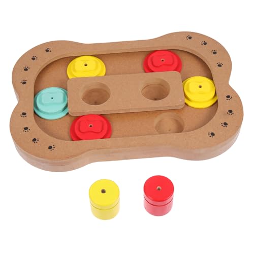 YARNOW Pädagogischer Hunde-Slow-Feeder Aus Holz Puzzle-Feeder Welpenfutter Futterspender Langsamer Futternapf Für Hunde Haustierspielzeug von YARNOW