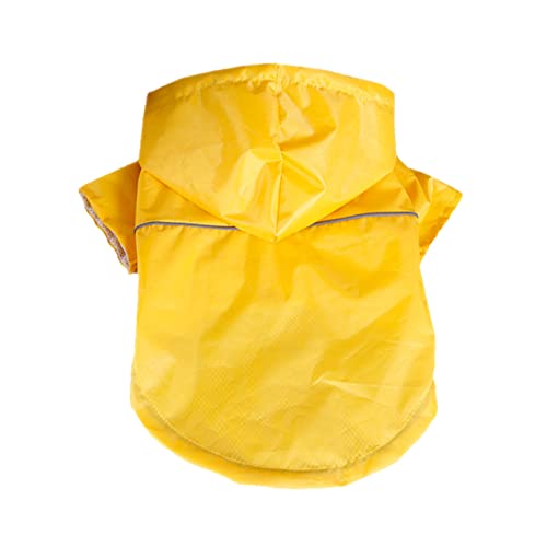 YARNOW Haustier-regentuch Hoodie Mit Reflektierenden Streifen Für Hunde Hunde-Regen-Hoodie Hund Regen Slicker Reflektierende Regenjacke Hunderegenmäntel Für Mittelgroße Hunde Yellow von YARNOW