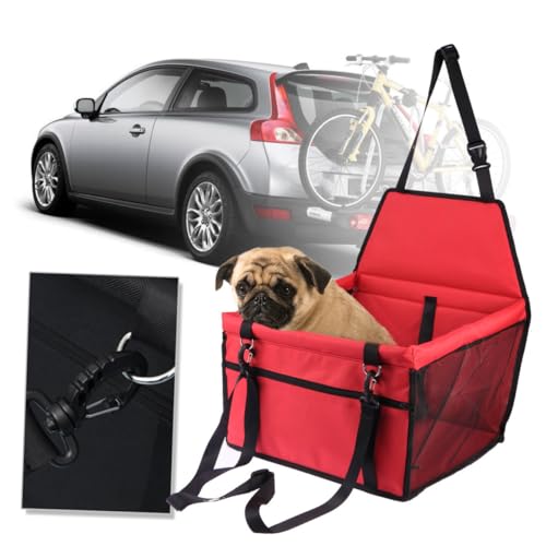 YARNOW Auto-hundetasche Netz-Reisetasche Für Haustiere Rot Haustierauto Atmungsaktives Haustierbett Für Sicheres Reisen von YARNOW